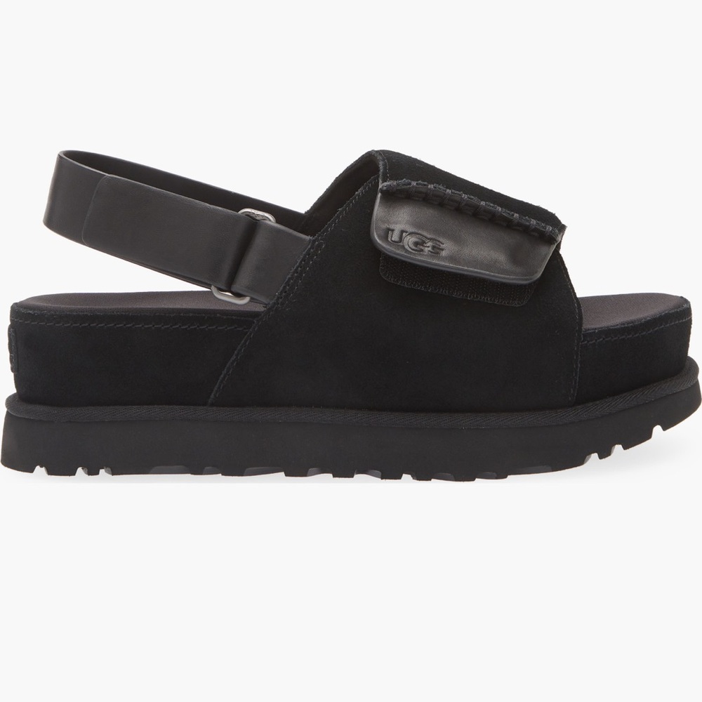 UGG GOLDENSTAR SLINGBACK  PLATFORM SANDALS SUEDE 9 - Picture 4 of 6
